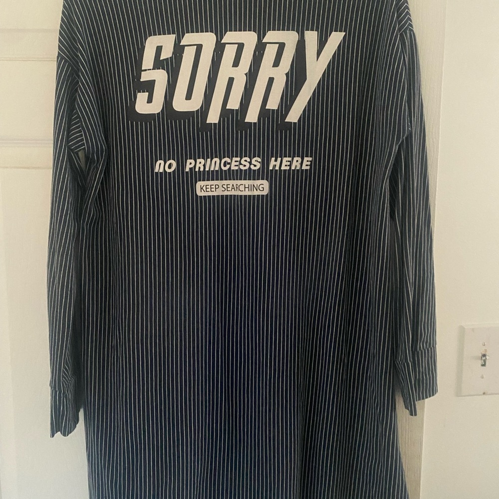 Zara Trapuv Blue Ribbed Long Sleeve Dress.